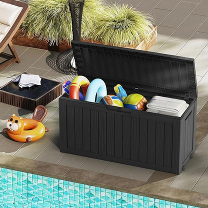 Mars Villa 72 Gallon Deck Box, Outdoor Storage Box Waterproof, Outside Resin - Image 8
