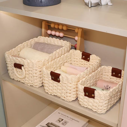 Small baskets for Organizing, Cute woven Storage basket - Image 3