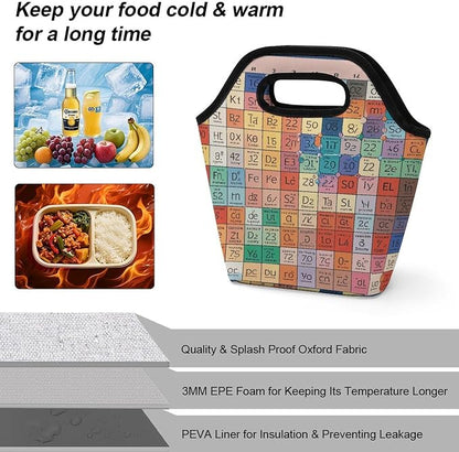 Periodic Table of Elements Lunch Bag Cooler Bag Tote Bags | Reusable Portable - Image 4