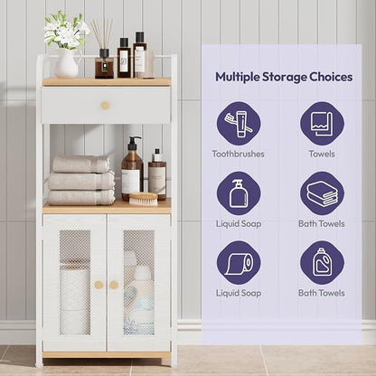 SWTYMIKI 14.57"x32.28" Bathroom Storage Cabinet – Freestanding Storage Cabinet - Image 4