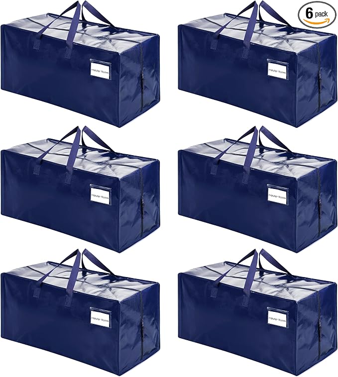 VENO 6 Pack Moving Bags w/Backpack Straps, Heavy Duty, Moving Boxes Alternative by Veno