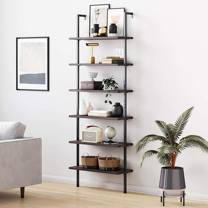 Nathan James Theo 6-Shelf Tall Bookcase, Wall Mount Bookshelf by Unknown