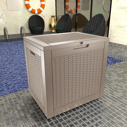 PatioZen 36 Gallon Outdoor Deck Box, Waterproof Resin Outdoor Storage Boxes - Image 2