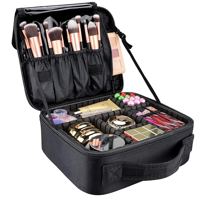 gzcz Travel Makeup Bag, Portable Makeup Case by GZCZ