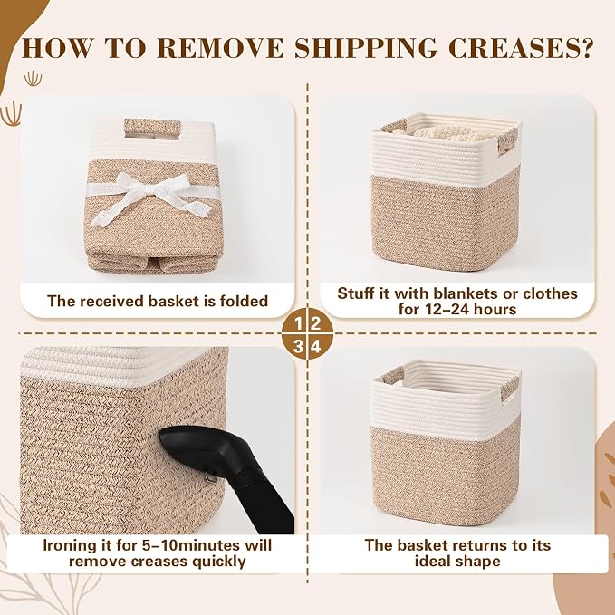 11 Inch Storage Cubes, 3 Pack Cube Storage Bins - Image 8