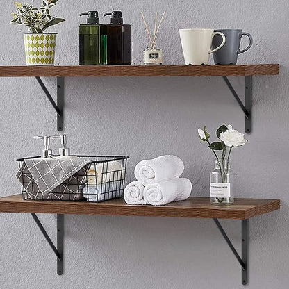 12 Pack L22 x H 12" Black Heavy Duty Shelf Brackets - Image 6