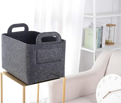 Minoisome Storage Basket Felt Storage Bin Collapsible& Convenient Box Organizer - Image 4