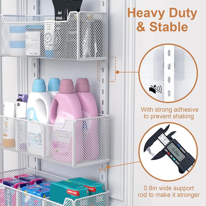 VyGrow Over The Door Organizer, Metal Door Organizer Hanging - Image 7