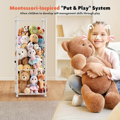 GoKEDA Extra Large Metal Stuffed Animals Storage Tower | Stable heavy-duty - Image 5