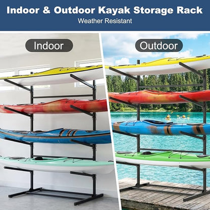 LILYPELLE Kayak Storage Rack, Heavy Duty Kayak Rack, Wall Mount, Freestanding - Image 7