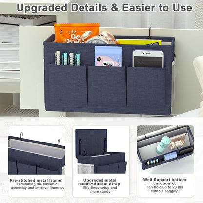 Dual-purpose Bedside Caddy Bedside Organizer, Bed Caddy - Image 3