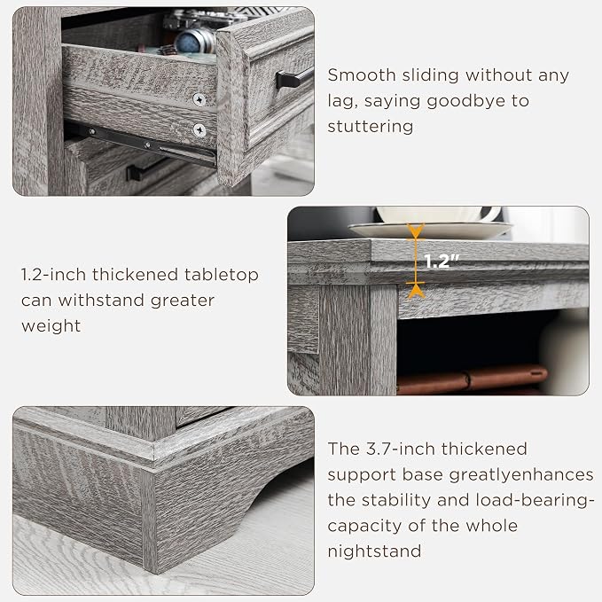 ACCOHOHO 18" Farmhouse Nightstand Set of 2 - Image 4