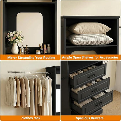 Unikito Closet System, 4FT - 9FT Closet Organizer - Image 2
