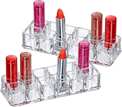 Amazing Abby - Charm - 2-Pack 12-Slot Acrylic Lipstick Organizer, Lipstick by AmazingAbby