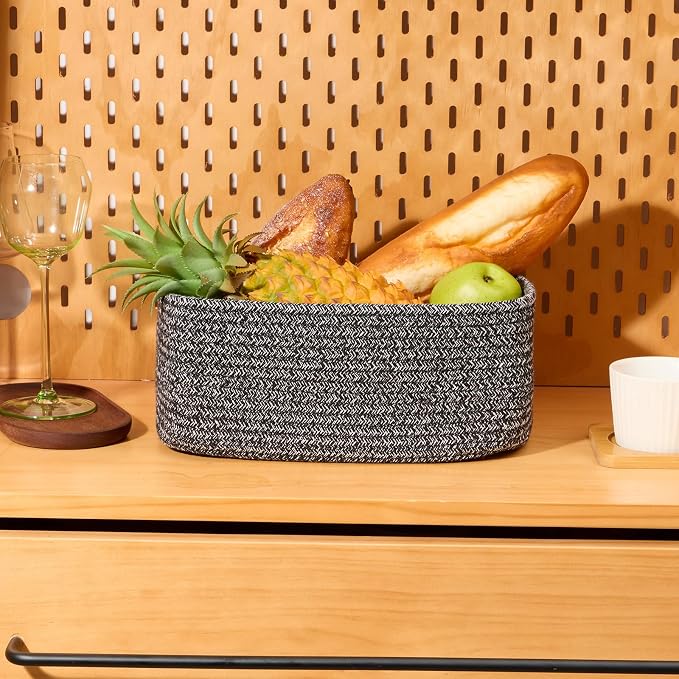 Small Storage Baskets for Organizing | Closet Organizer Bins | Shelf Toy Basket - Image 5
