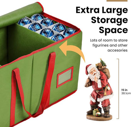 Holiday Cheer Premium Christmas Ornament Storage – Christmas Storage Container - Image 3