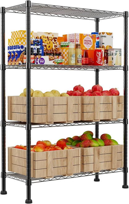 REGILLER 4-Wire Shelving Metal Storage Rack Adjustable Shelves, Standing - Image 8