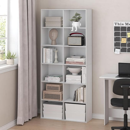 Furinno Basic Book Shelf, 12-Cube Bookshelf, Bookcase - Image 2