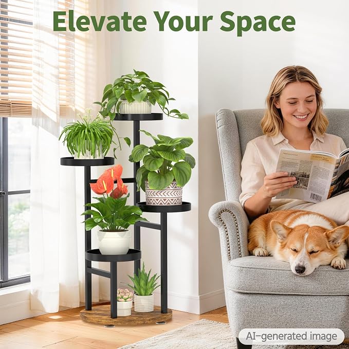 LASZOLA 4 Tier Metal Plant Stand - Image 7