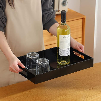 Black Oversize Acrylic Serving Tray - Image 8