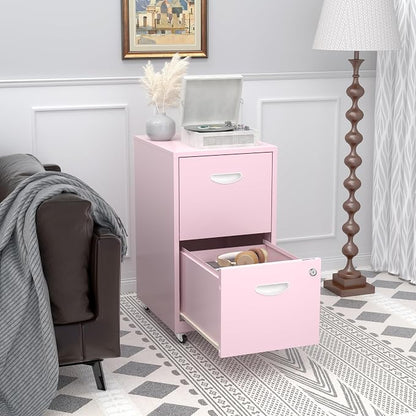 2 Drawer Mobile File Cabinet - Image 5