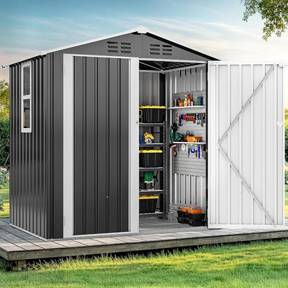 DWVO 6x4ft Metal Outdoor Storage Shed by DWVO