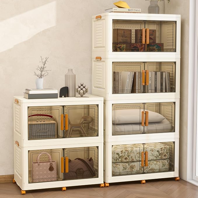 Plastic Stackable Storage Bins by Unknown