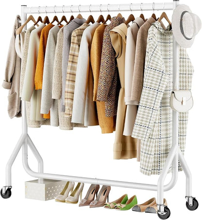 Clothes Clothing Rack, Rolling Heavy Duty Clothes Rack Load 420 LBS by HYSEYY