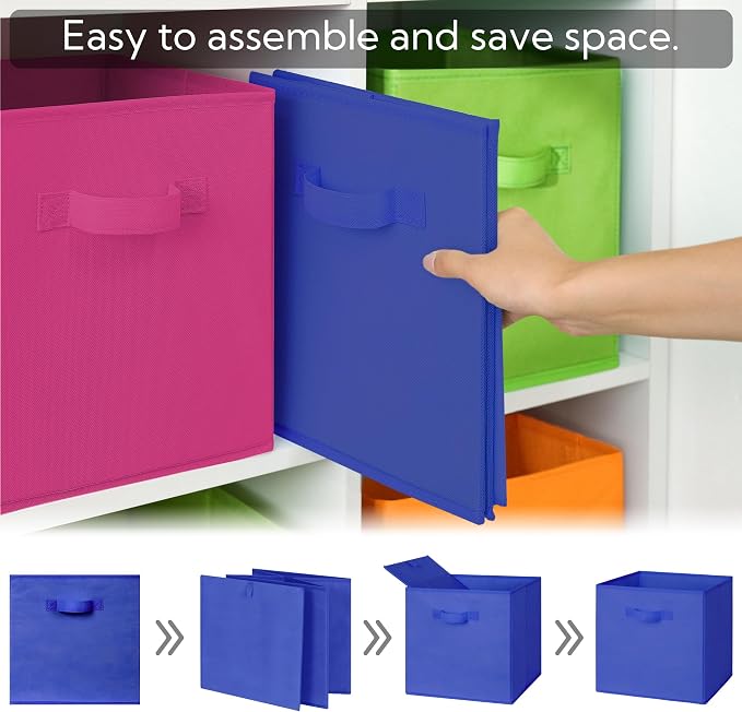 GRANNY SAYS 11 Inch Cube Storage Bins, Colorful Cube Storage Organizer - Image 7