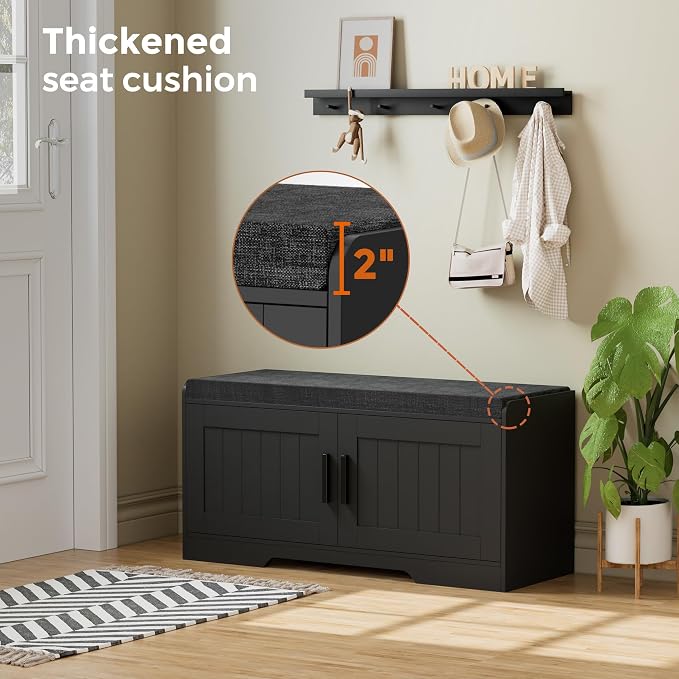 Homleke 2-Tier Storage Bench, Shoe Bench - Image 4