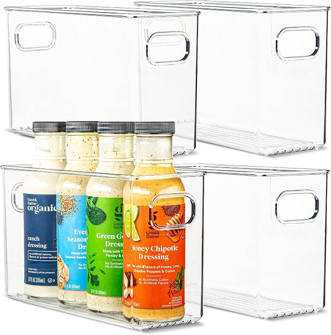 primebox Plastic Food Storage 4 Pack Clear Container Bin by primebox