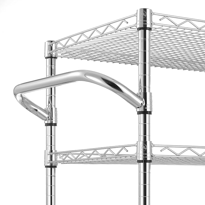 Finnhomy 4 Tier Heavy Duty Commercial Grade Rolling Cart - Image 7
