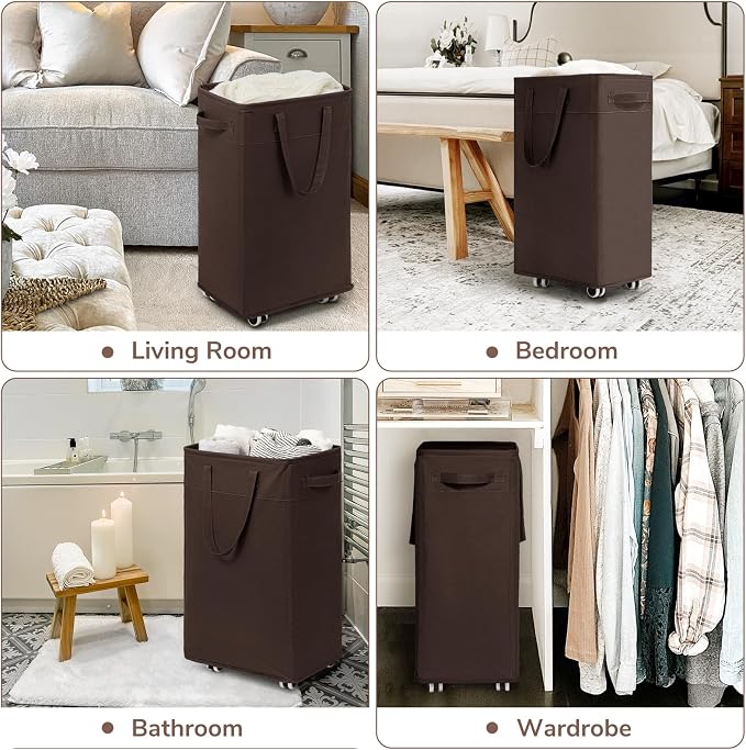 CHICVITA 75L Large Rolling Laundry Basket - Image 6