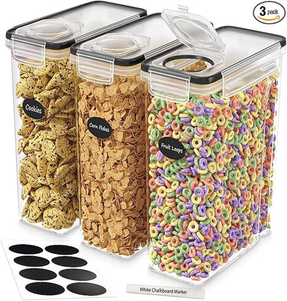 Cereal Containers Storage 3 Pack 135 fl. oz Cereal Dispenser Countertop by DW%C3%8BLLZAKITCHEN