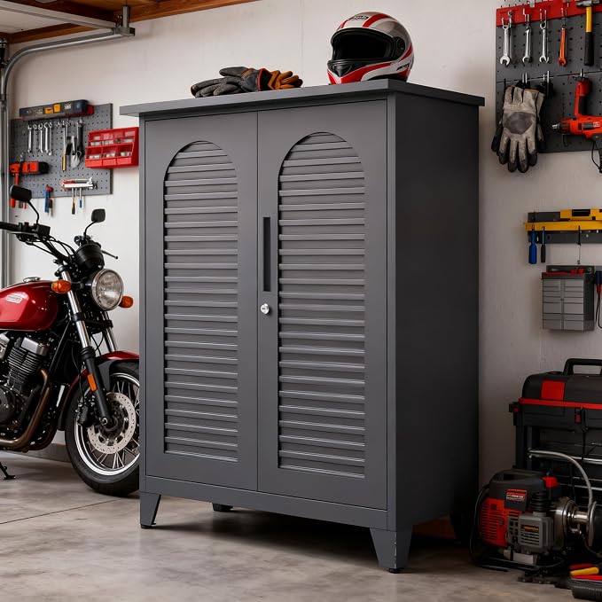 Wide Metal Tool Storage Cabinet by CNPOP