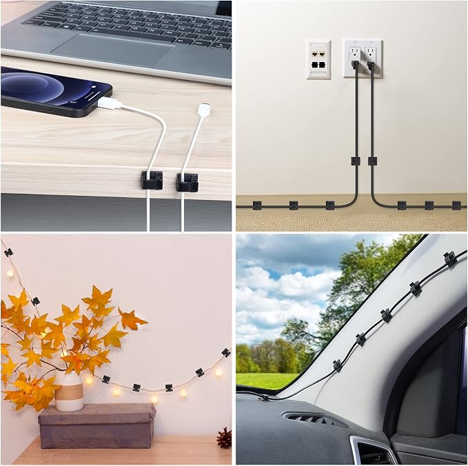 Large Adhesive Cable Clips, Upgraded Wire Clips - Image 6