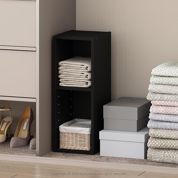 Furinno Reed 2-Tier Closet Organizers and Storage, Closet Organizer, Open Shelf by Furinno-FitsYourSpaceFitsYourBudget