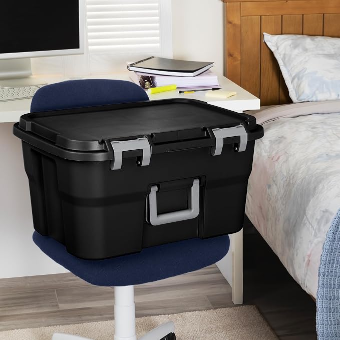 Sterilite 4 Pack Footlocker, 14 Gallon Plastic Storage Container - Image 7