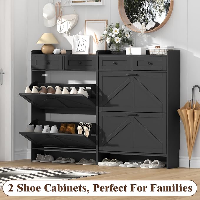 Thacuok Black Shoe Cabinet - Image 9