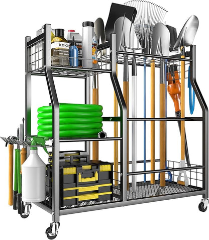 EVERHANGER Garden Tool Organizer Stand, Garage Tool Storage Organization by EVERHANGER