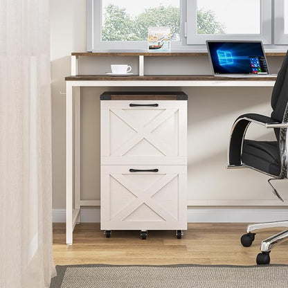 Halitaa Farmhouse 2 Drawer Small File Cabinet - Image 2