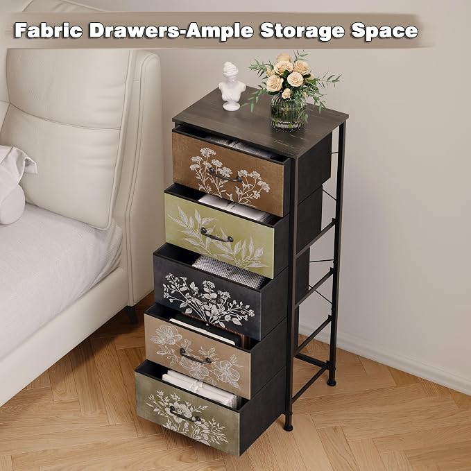 Tohomeor Vintage Dresser Vertical Nightstand - Image 5