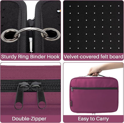 Enamel Pin Display Pages Pin Carrying Case, Pins Collection Storage Organizer - Image 6