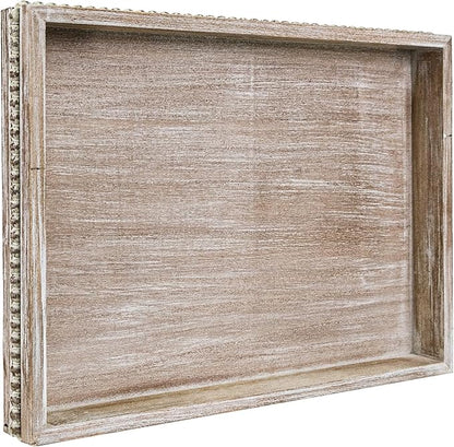 Wooden Decorative Tray, Rectangular Serving Tray by CEDARLUX