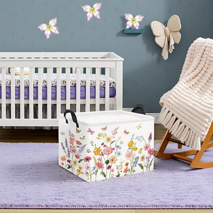 Rectangular Baby Girls Basket Kids Baby Storage Basket Cute Storage Bin - Image 2
