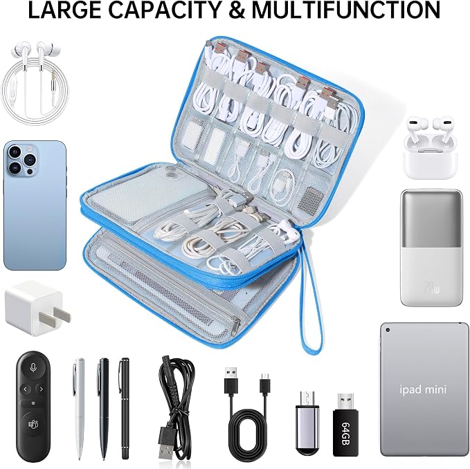 CILLA Electronics Organizer Travel, Travel Cord Organizer Case, Compact - Image 5