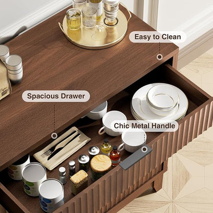 Vabches Fluted Sideboard Buffet Cabinet - Image 7