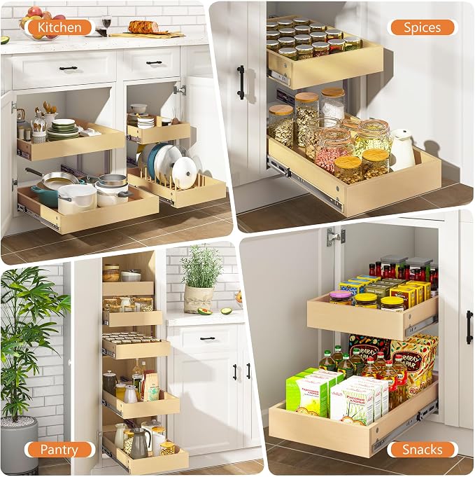 WelFurGeer 2-Tier Pull Out Cabinet Organizer - Image 7