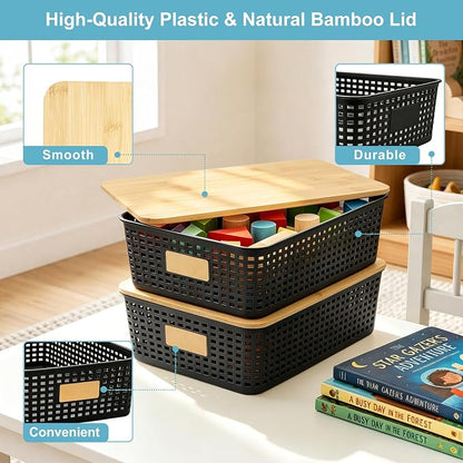Bagnizer 4 Pack Plastic Storage Bins - Image 2