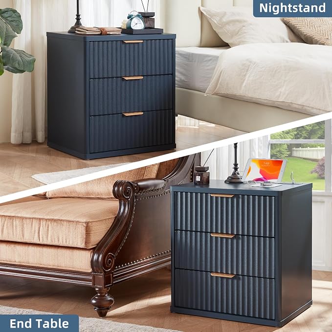 LEYAOYAO Fluted Nightstand - Image 9